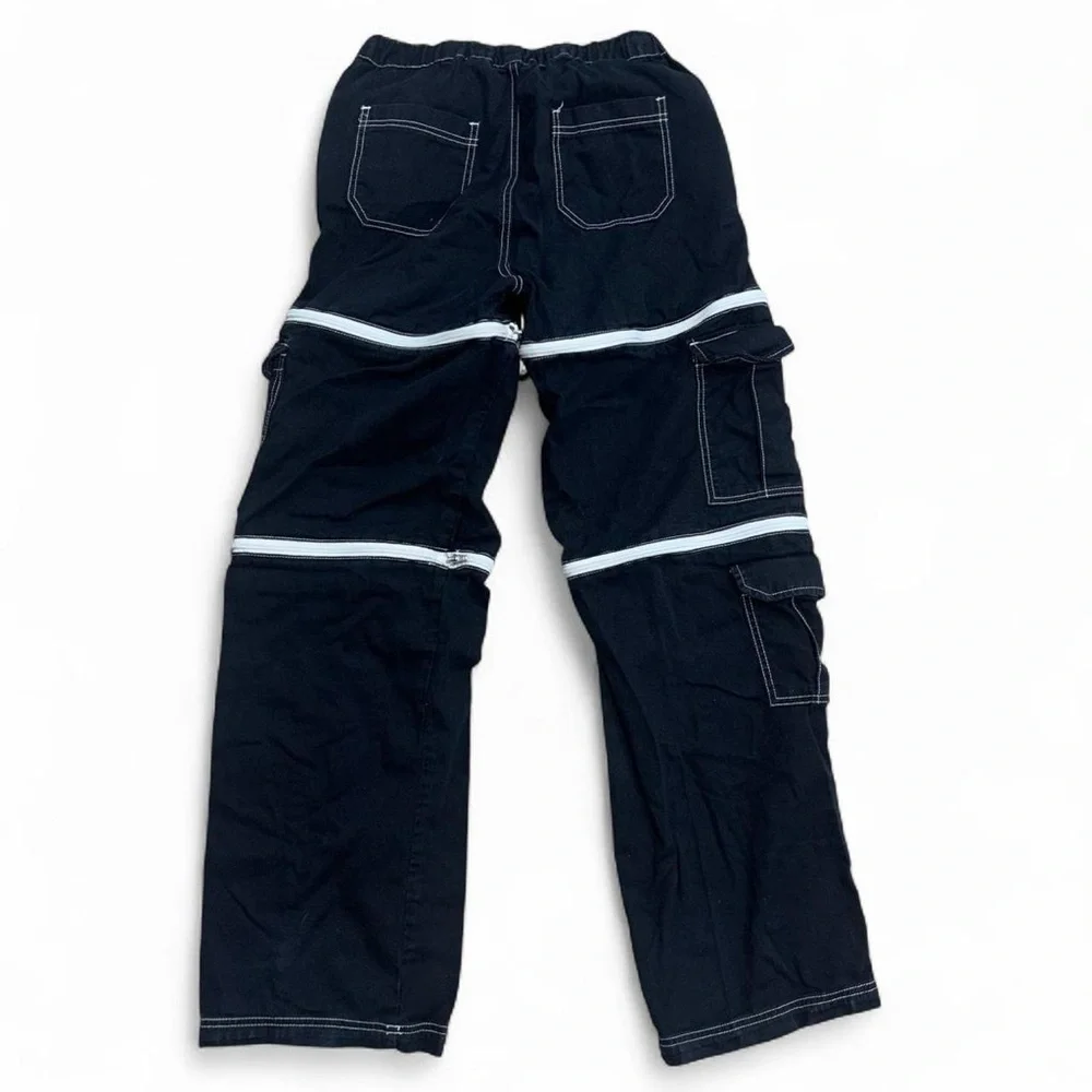Hot Topic Black White Carpenter Zipper Pants - Picture 3 of 5